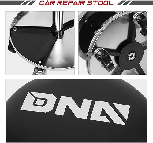 Miniatura 28 de DNA Motoring TOOLS-00198 - Taburete de asiento de rodillo mecánico de altura ajustable con cojín acolchado, cajón de almacenamiento de herramientas
