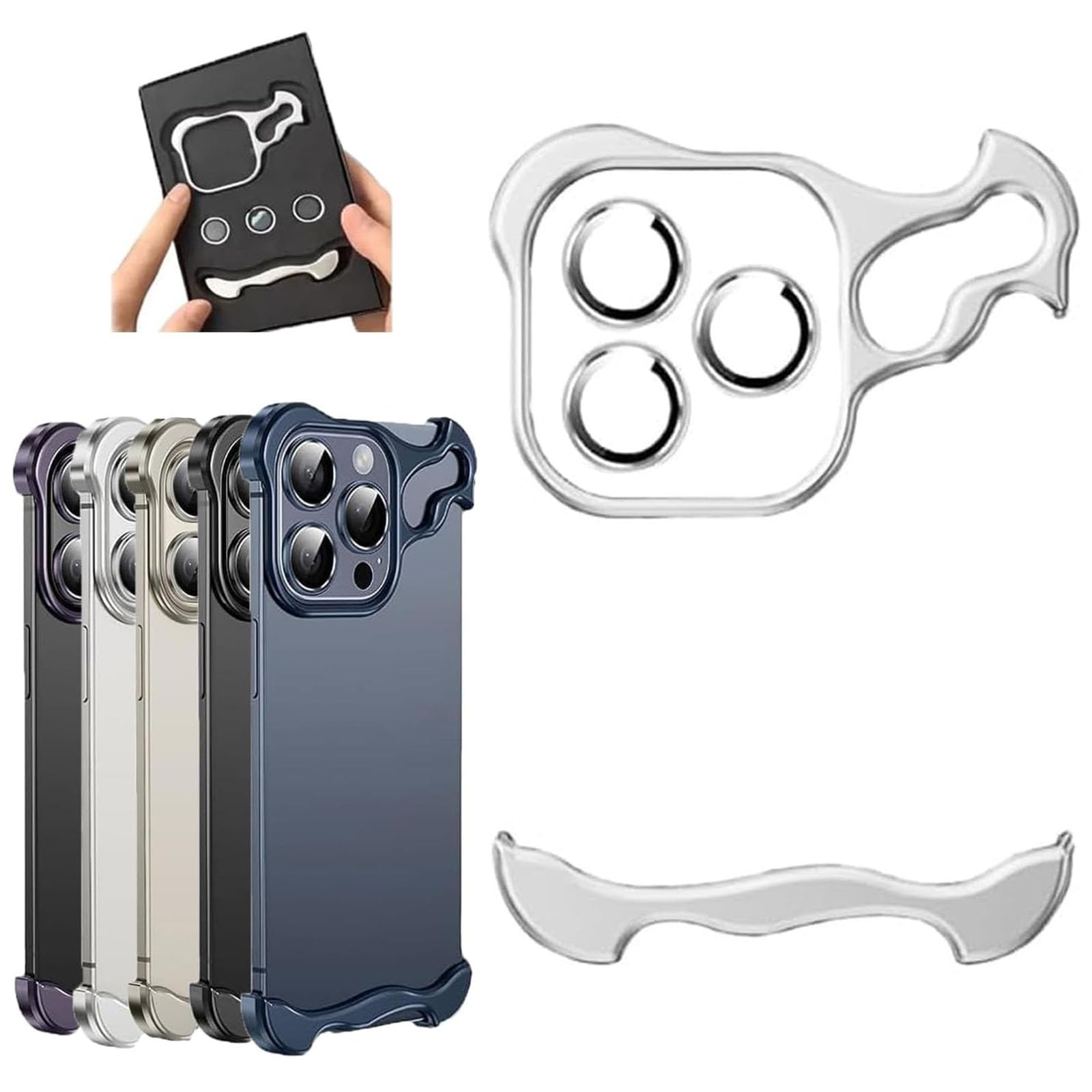 Protection iPhone 15 rigide antichoc bumper aluminium minimaliste