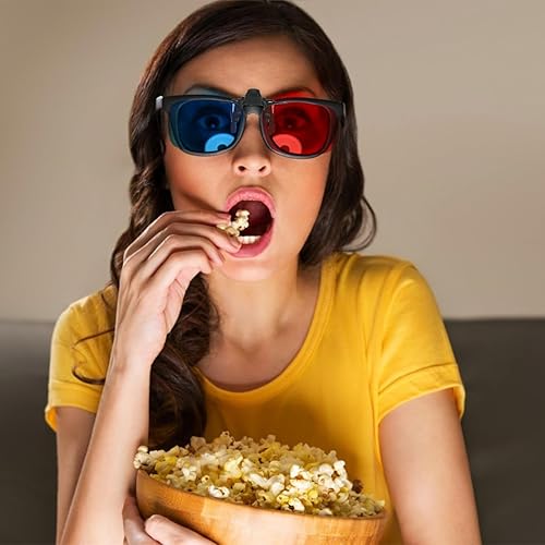 Miniatura 4 de Artibetter Anaglifo 3D con clip rojo y azul para películas, TV, juegos, ajuste universal, lentes de sol ligeros de 022 onzas, no necesita marco,
