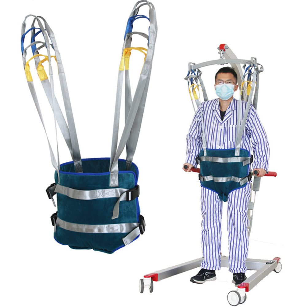 Grúa De Paciente,Arnés Elevación Paciente Cuerpo Completo,Eslinga De Elevación con para Paciente Y Minusválido, para Posicionamiento Y Elevación De La Cama,Enfermería,L