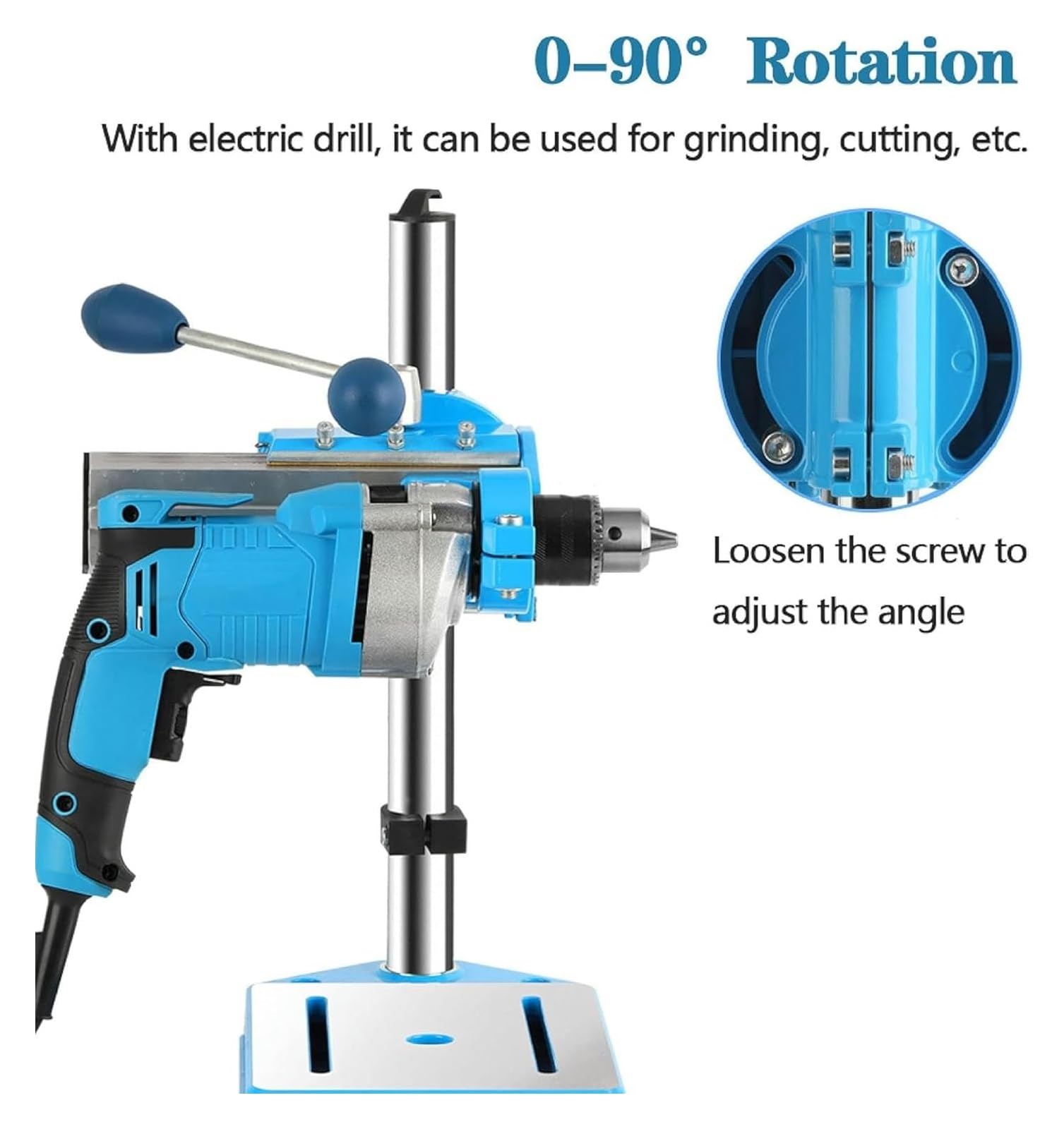 Soporte de Taladro, Soporte para Taladro, Prensas de taladro de sobremesa, abrazadera de Banco Universal ajustable for herramienta de reparación de banco de trabajo(A+VISE)