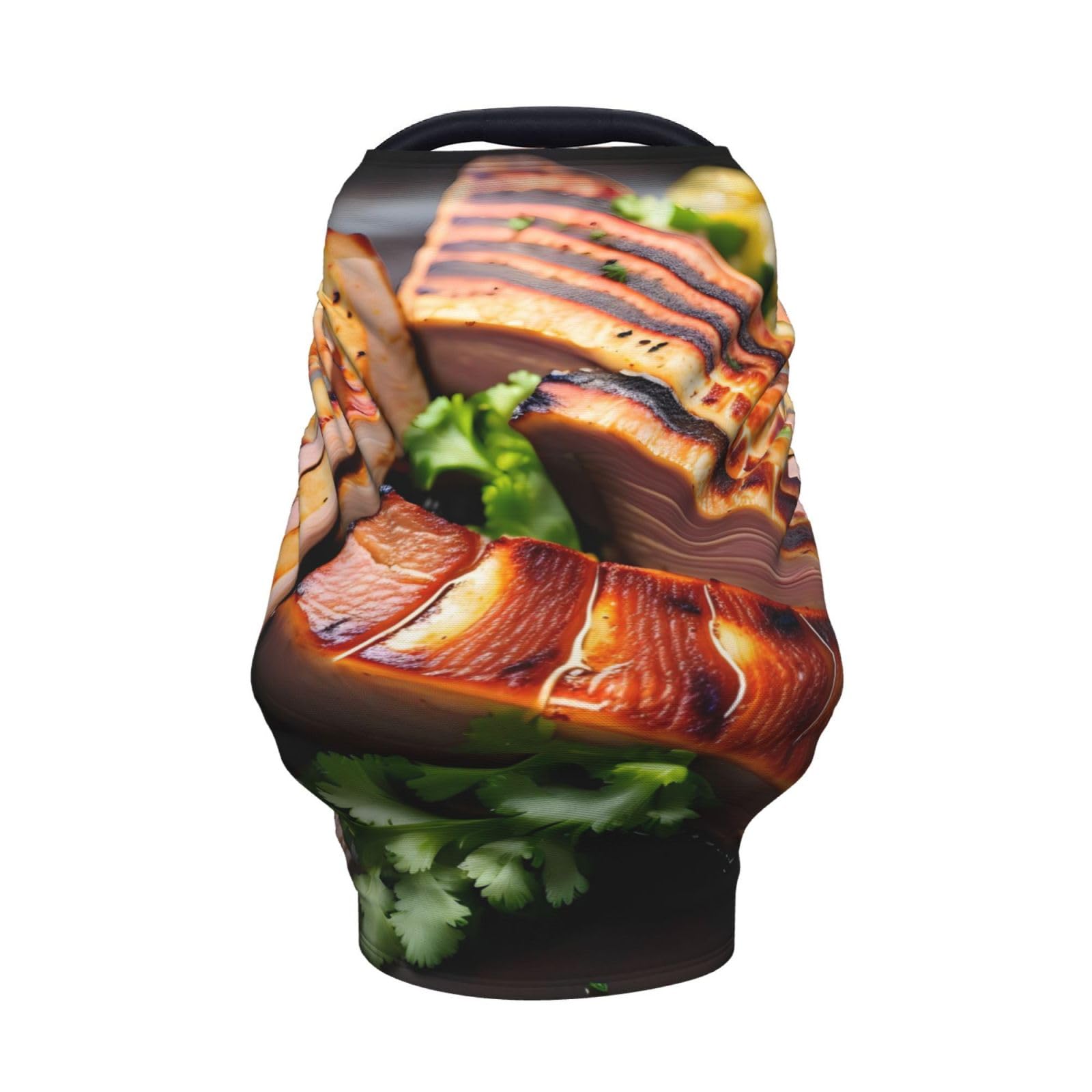 XZDHYZ Golden Roast Versatile full-print Stroller Chair Cover/Nursing Cover, specially designed for your baby, Black