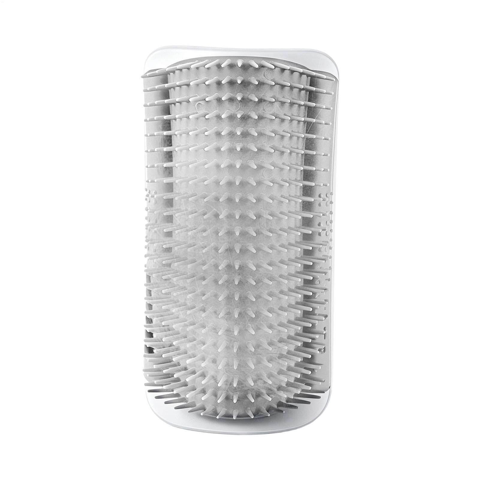 Brosse de toilettage automatique pour chat, ensemble mural d'angle, système de peigne de massage pour chats d'intérieur avec design anti-stress, griffage et nettoyage, outil léger pour animaux de