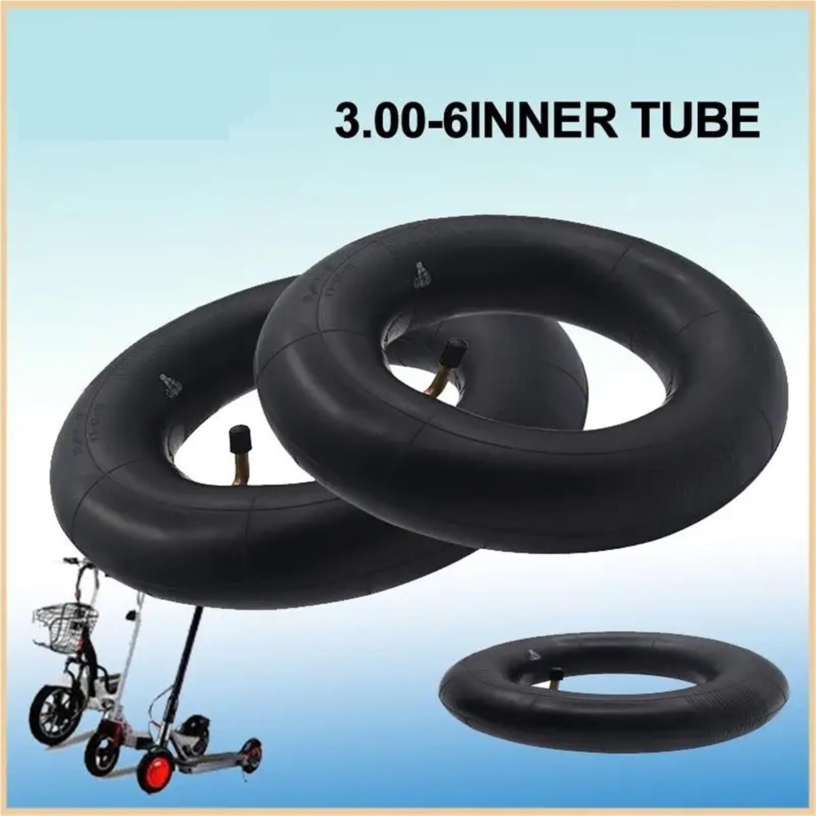 Camera d'Aria Monopattino Elettrico Camera d'Aria 3.00-6 Resistente all'Usura e Anti-Cravatta Adatta for Scooter elettrici(5PCS)