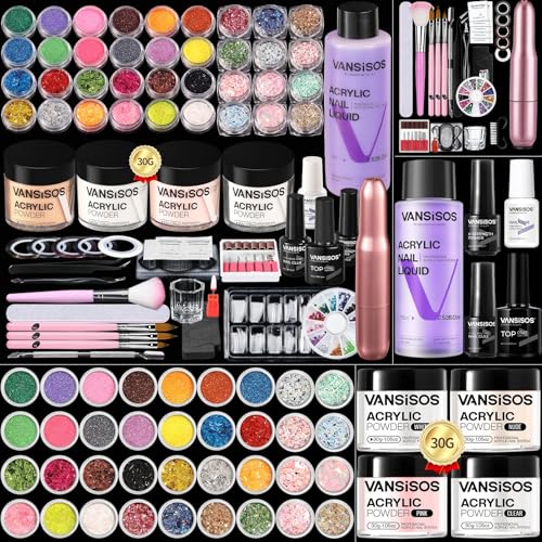 VANSISOS Professional Acrylic Nail Kit with Drill: Complete Nail Kit
