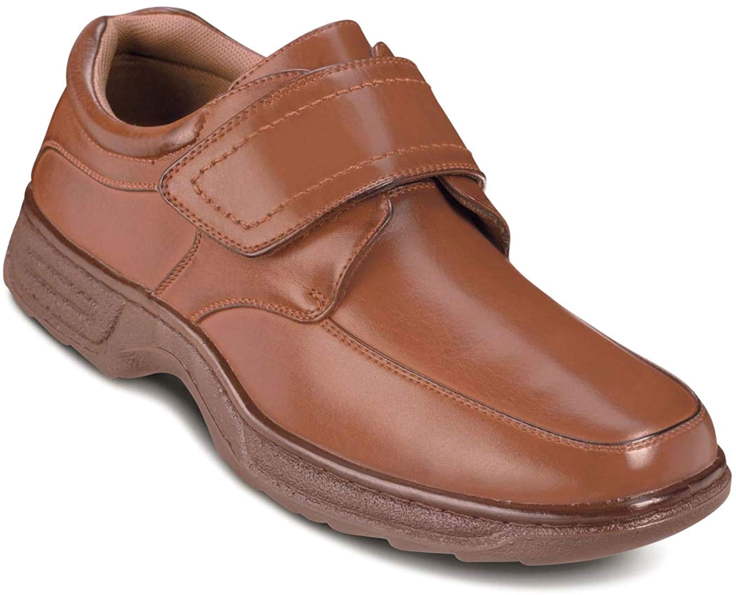 Mens Touch Fasten Wide Fit Shoe with Gel Pad