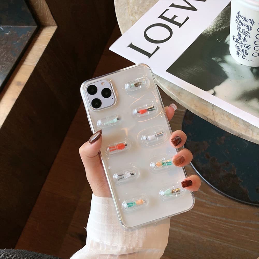 Amazon.co.jp: LA GO GO for iPhone 11 ケース 透明 カプセル かわいい