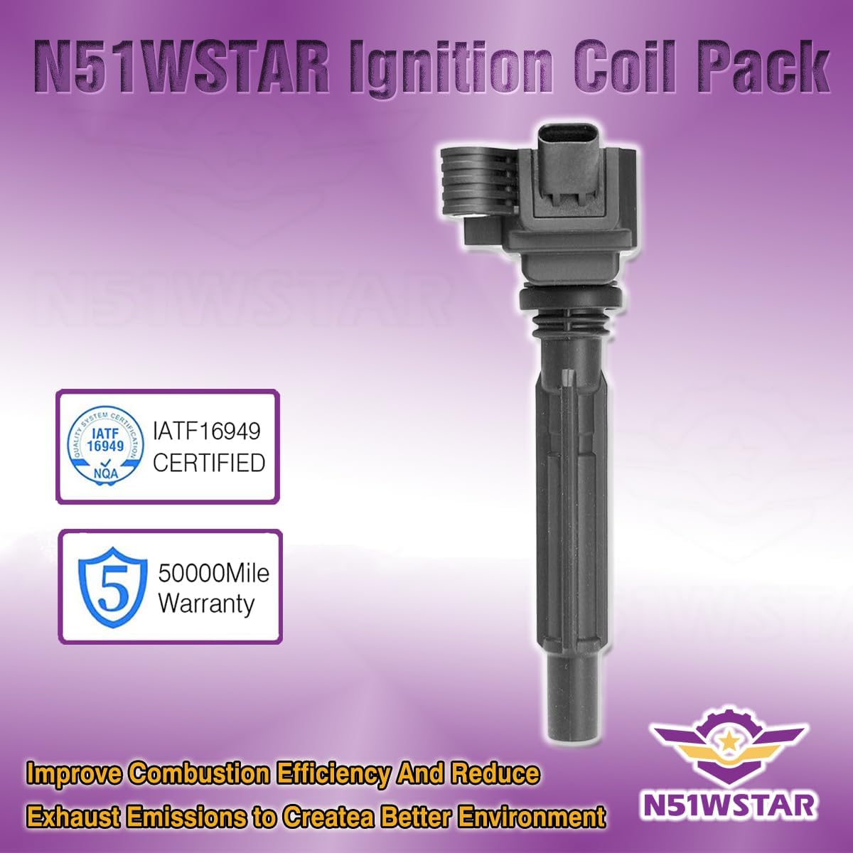 Ignition Coil Packs Set Of 4 Compatible With ALFA ROMEO GIULIA STELVIO JEEP CHEROKEE WRANGLER 2.0T 2.0 HYBRID L4 17 18 19 20 21 Replacement For 68211953AA GN10955 UF839 UF-839 5C2385