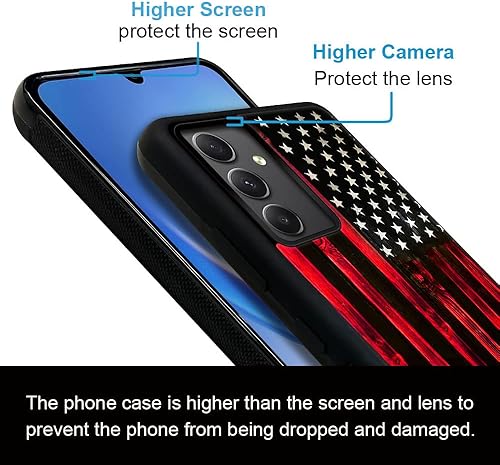 Miniatura 4 de DJSOK Funda compatible con Samsung Galaxy A54 5G, diseño moderno de bandera estadounidense, diseño de patrón de lujo para hombres, niños y niñas,