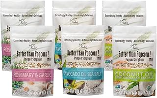Nature Nate’s Popped Sorghum, Variety Multi Pack - Organic Sorghum, Keto & Gluten Free, Healthy Snacks, Better Than Popcorn, Made in USA - 2 Ounce (Pack of 6)