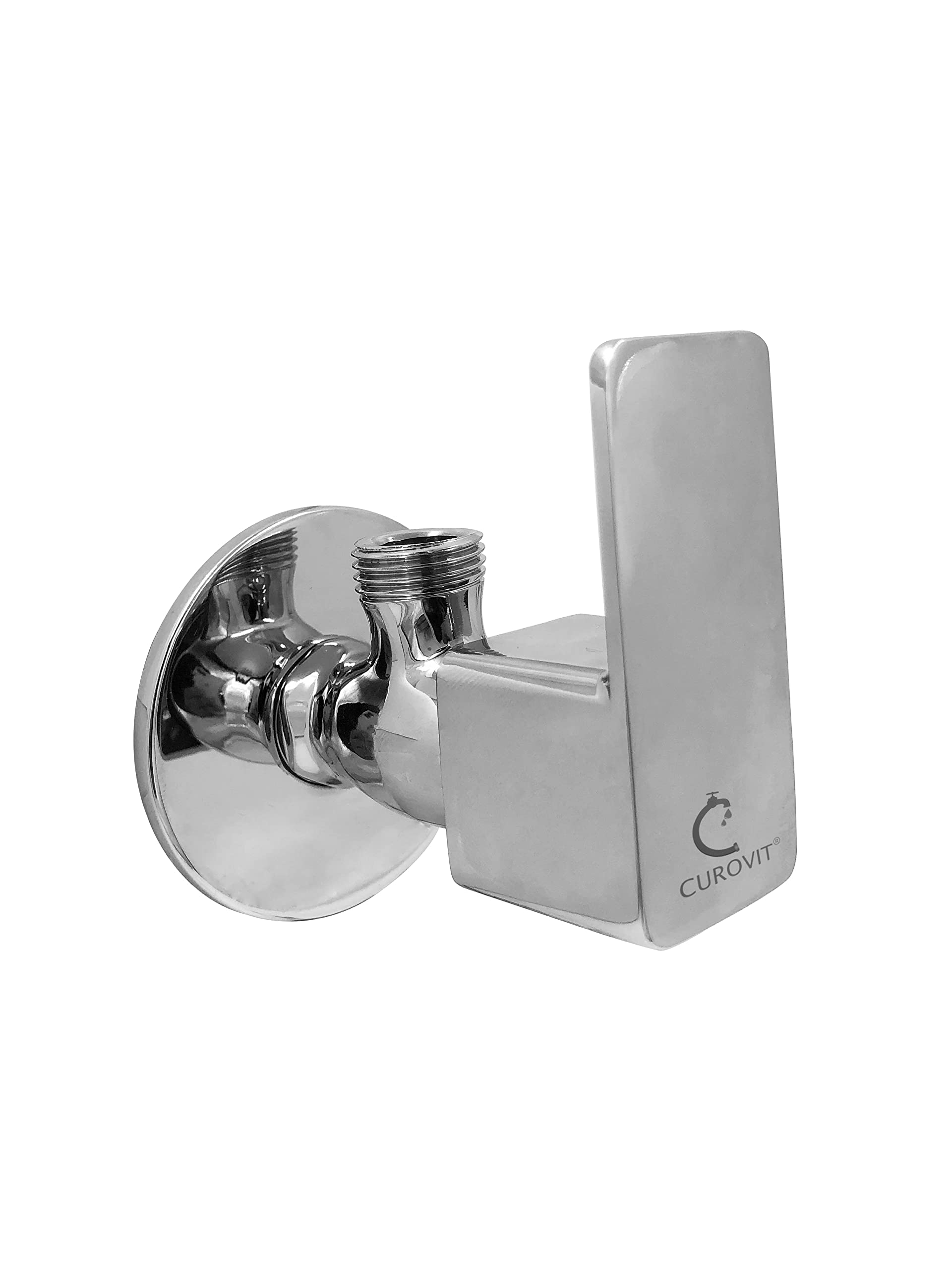CUROVIT KUBIC Smart Angle Valve/Angle Cock with Wall Flange/Chrome Finish Quarter Turn Angle Valve for Kitchen/Bathroom Fittings. (B09BHSQC3K) Amazon Price History, Amazon Price Tracker