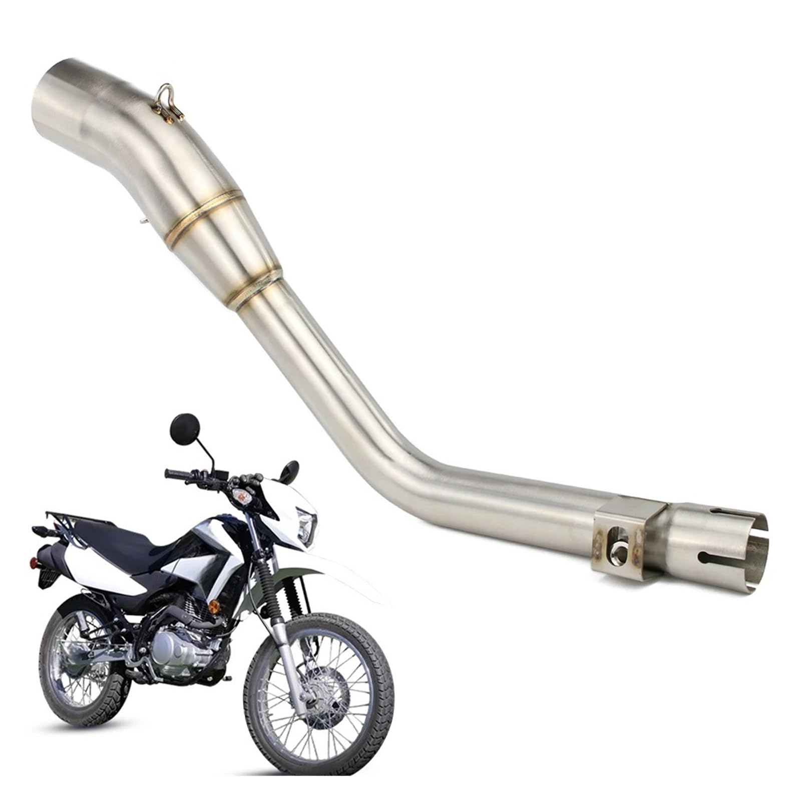 Bouclier Thermique Echappement Moto Tube De Connexion Central D'échappement De Moto, pour XR150L XR 150L 2023, Tuyau De Liaison sans Silencieux