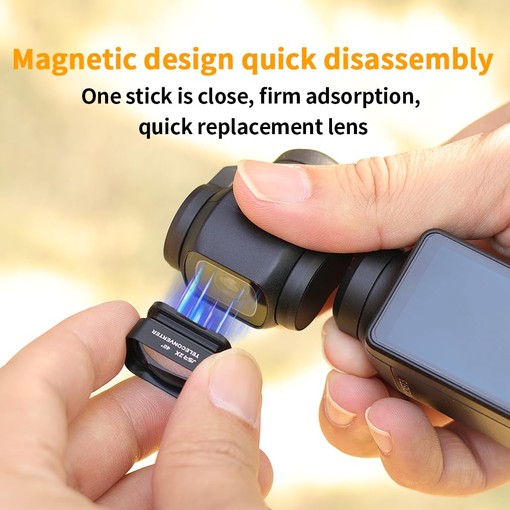 Témisme de Téléobjectif de Grossissement 2X pour la Caméra 3, 2X Zoom Lens, Photography à Longue Distance, Revêtement HD, Compatible avec 3
