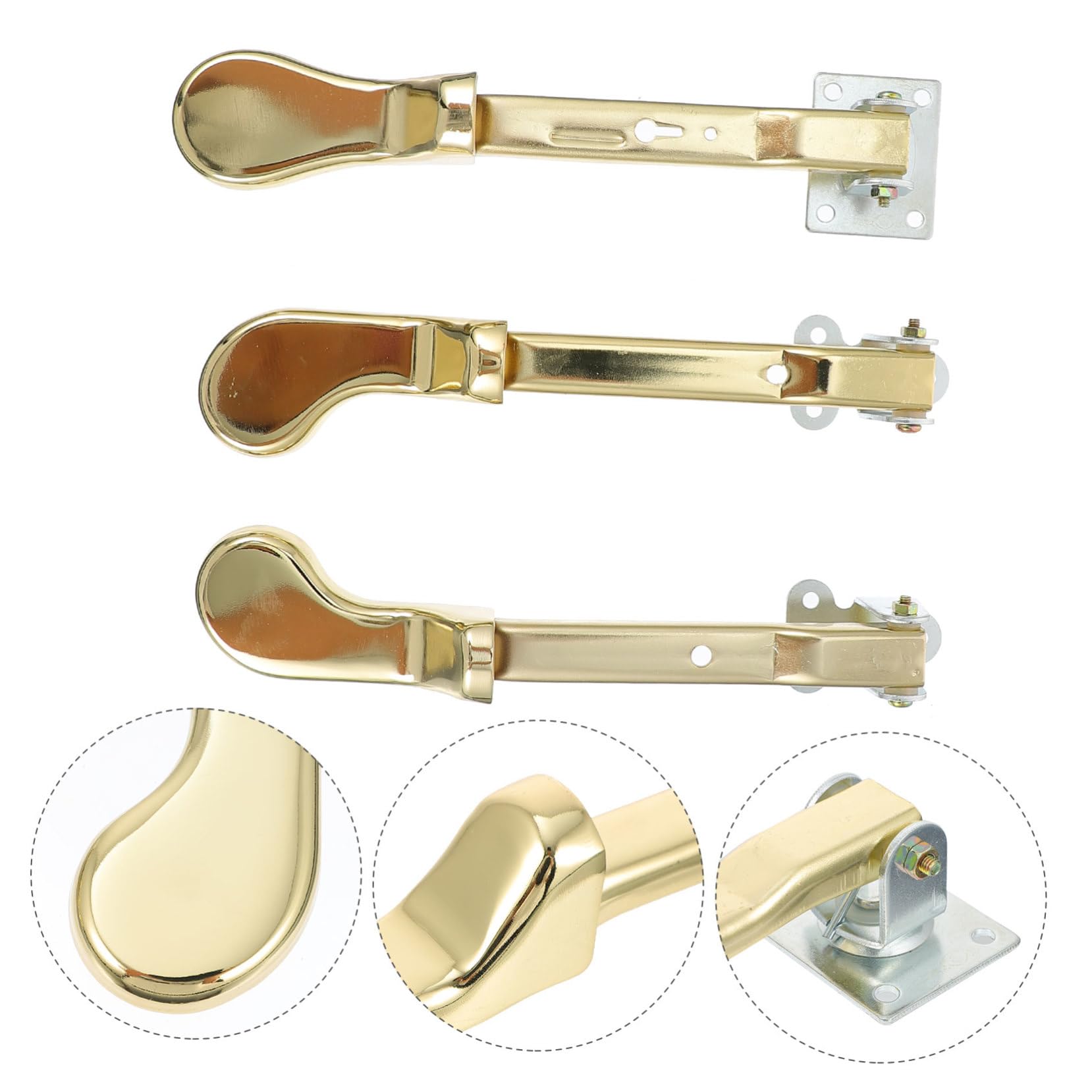 ERINGOGO 3 pezzi Pedali Piano in Metallo Premium per Pianoforte Verticale Accessori Resistente e Design Elegante Pedalini Dorati per Pianisti Professionisti e Appassionati