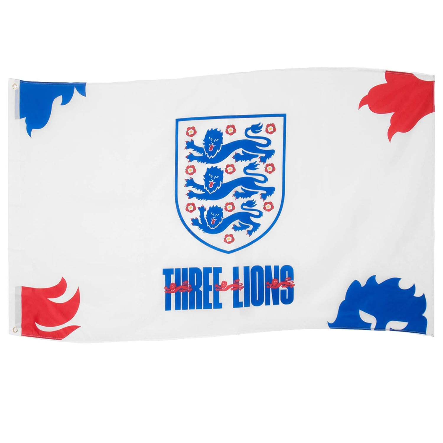 England flag: FA Football Gift 3 Lions 5x3ft 1 Pack Crest Body Flag