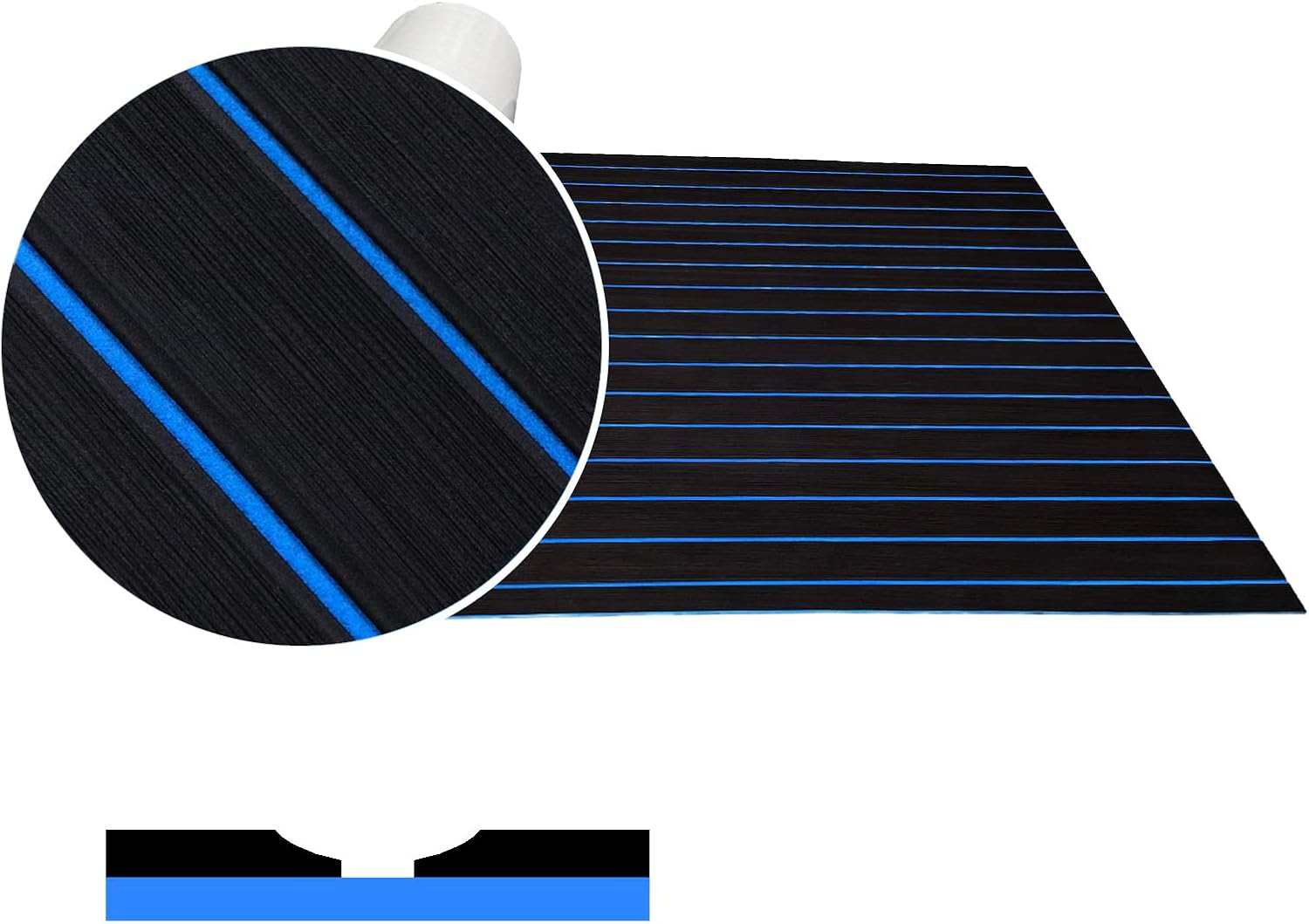 Hjdeck Boat Flooring EVA Foam Boat Decking Sheet Faux Teak Self