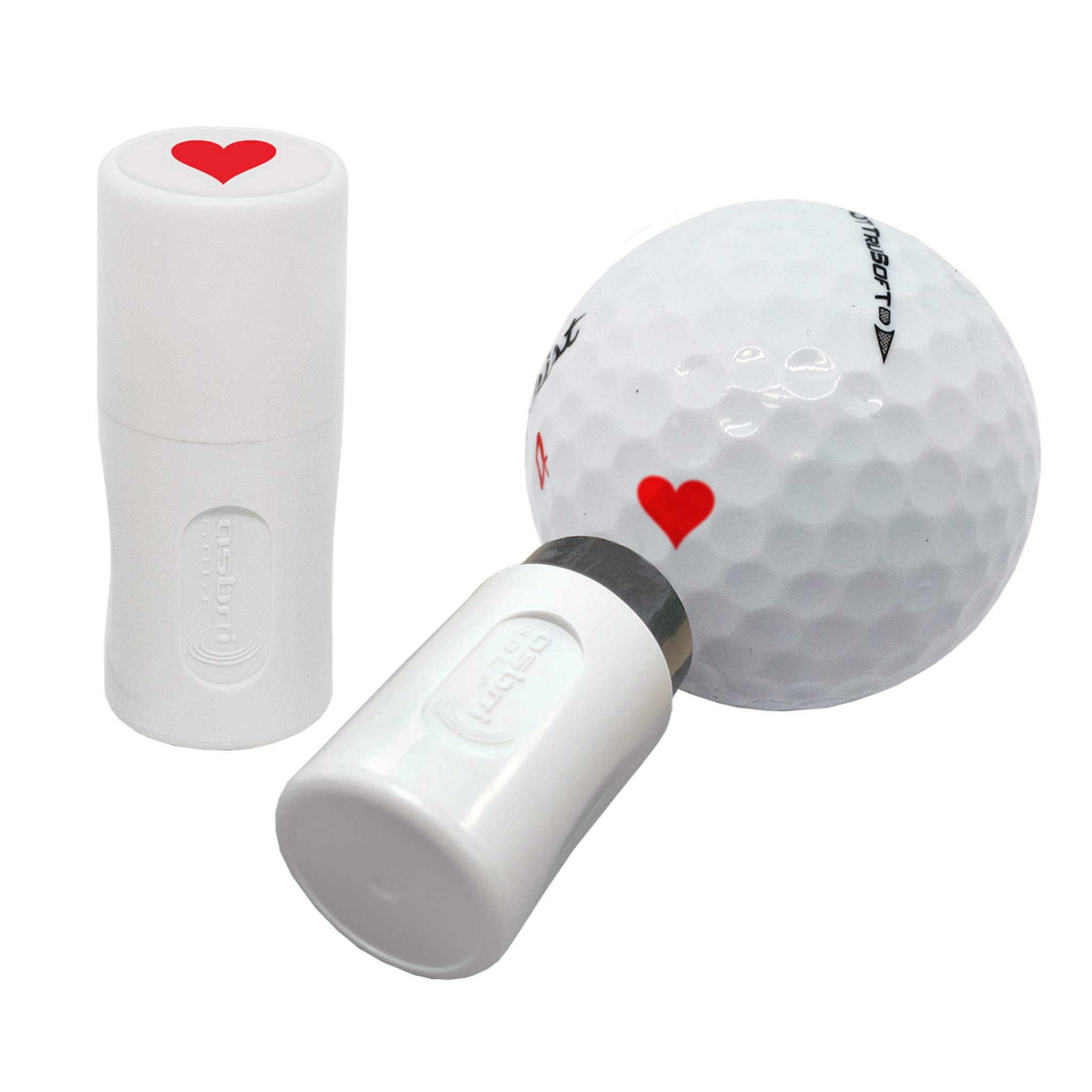 Asbri Golf Heart Ball Stamper - Red