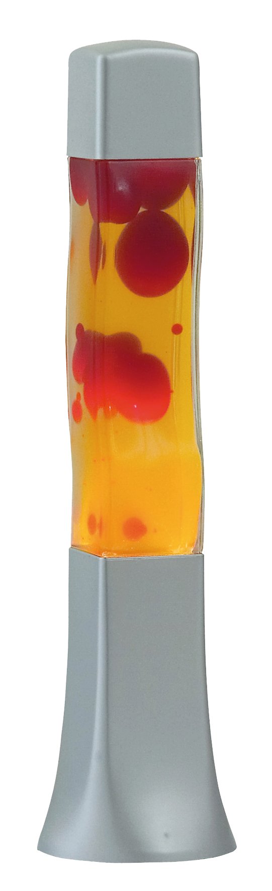 rabalux 4109 Marshal - Lámpara de lava (cristal, 25 W, E14, 10,4 x 10,4 x 41,5 cm), color rojo, amarillo y plateado