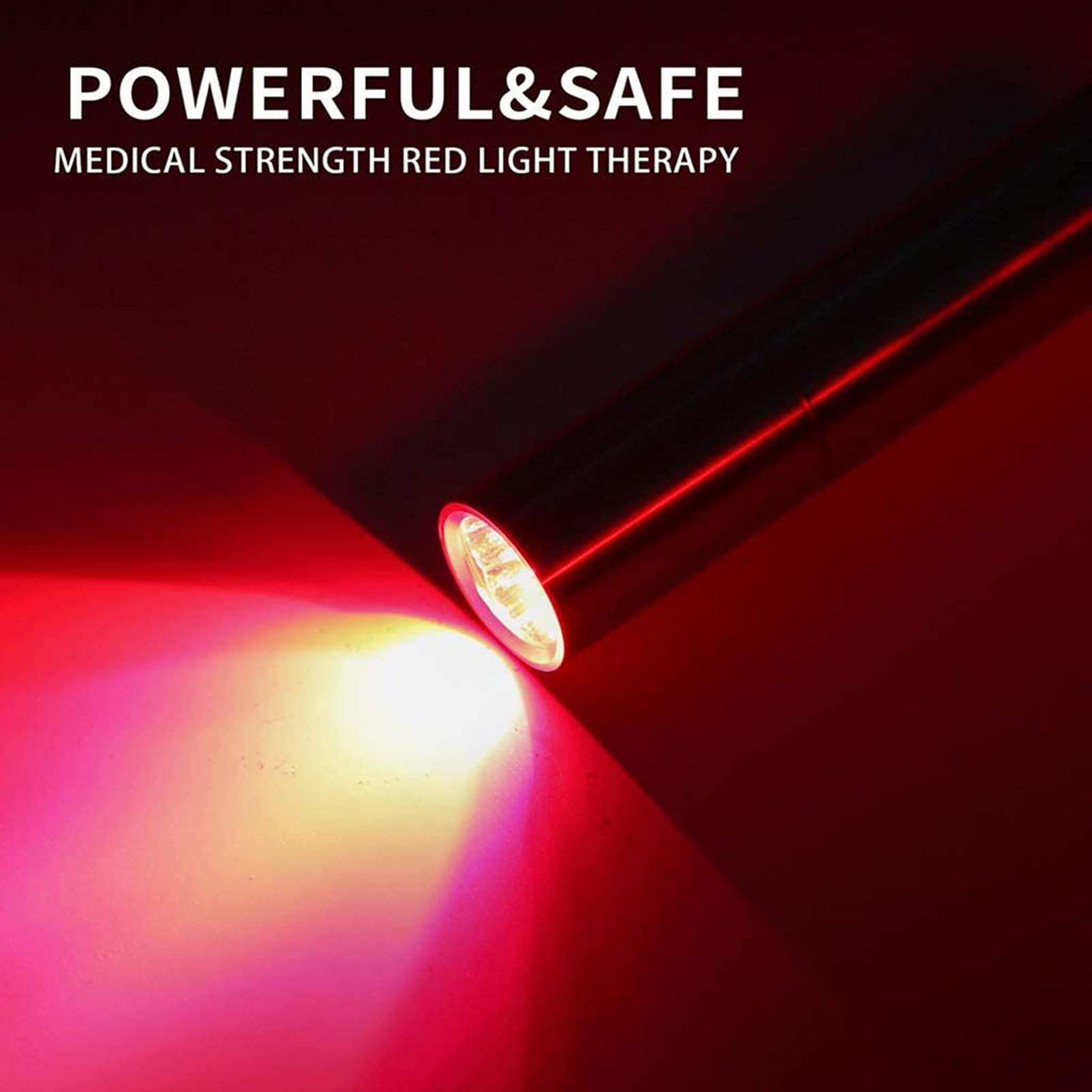 Dispositivo De Terapia De Luz Roja De Mano, Antorcha De Terapia De Luz De Carga USB 3 LED, Alivio del Dolor De Articulaciones Y Músculos, para Espalda, Cuello, Hombros, Rodillas, Manos