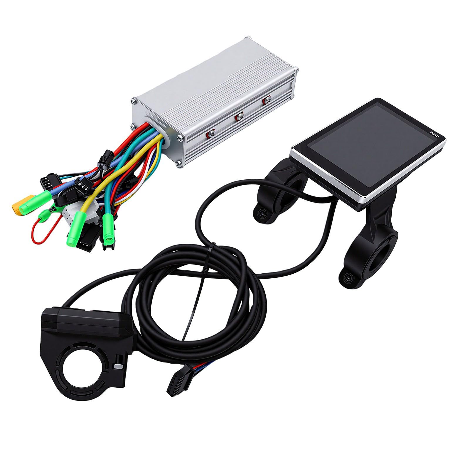 Drfeify Kit Controller per Bici Elettrica, Pannello Display LCD a Colori in Lega di Alluminio da 500 W, Autodiagnosi Impermeabile IPX4 Cruise Control per Pendolari di Scooter Elettrici