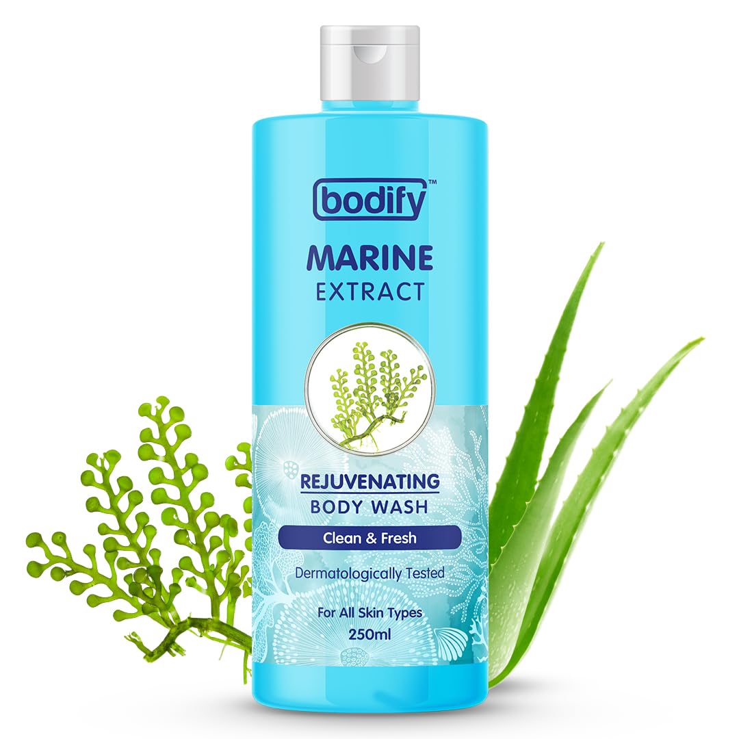 Bodify Marine Extract Rejuvenating Body Wash, 250 Ml | Clean & Fresh | Paraben Free | All Skin Types
