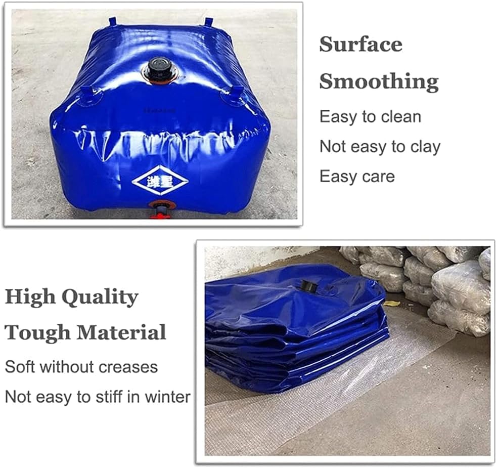 Large Capacity Soft Bag Container with Valve Collapsible Portable Outdoor Construction Watering Large-Capacity Foldable Water Bladder Storage Containers Rain Barrel