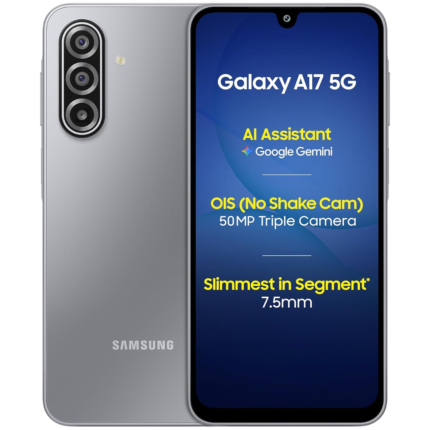 price history - Samsung Galaxy A17 5G (Gray, 8GB RAM, 128GB Storage) | 50 MP No Shake Camera | Gemini Live | Circle to Search_with Other Offers