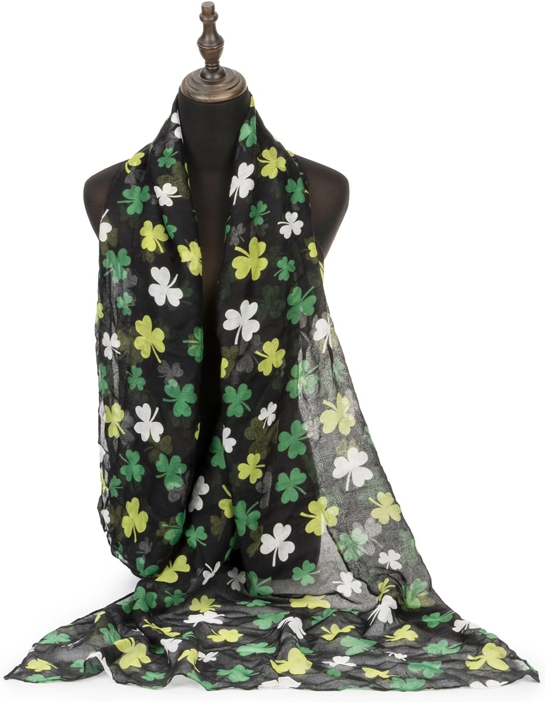 St-Patricks-Day-Scarf Green-Shamrock Shawl-Warp Soft Lighweight-Irish-Scarf for Women Girls - Image 3