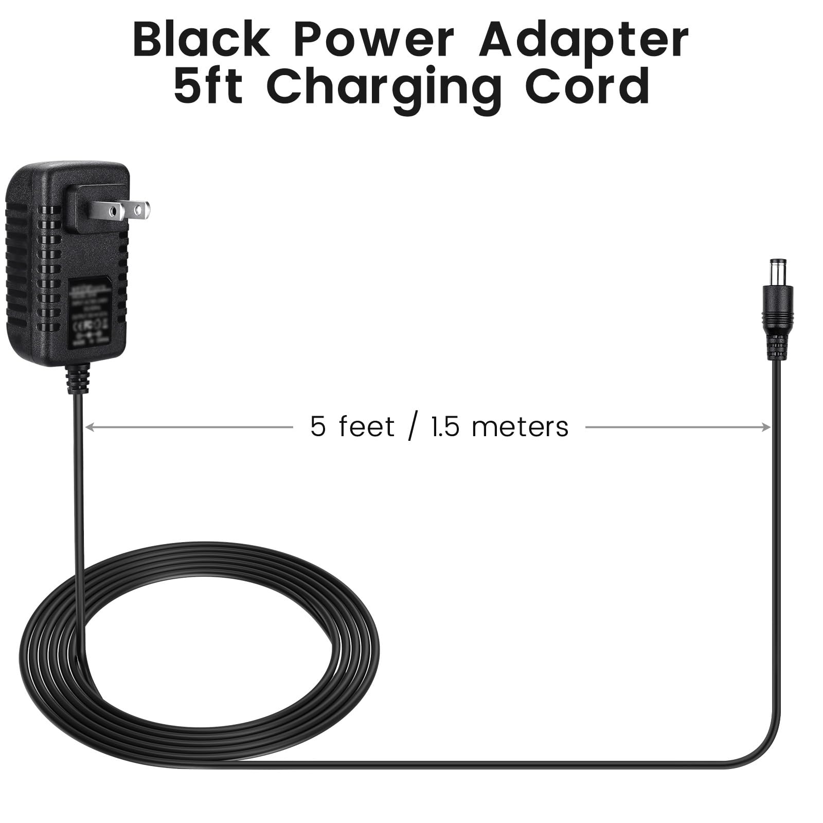 Chargeur 30W Pour Amazon Echo - Adaptateur Secteur 1.5m Compatible Echo Show 8/10/15, Echo 3e/4e Gén, Echo Plus 2e Gén - Noir
