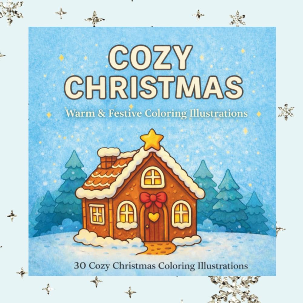 COZY CHRISTMAS - Warm & Festive Coloring Illustrations: 30 Cozy Christmas Coloring Illustrations