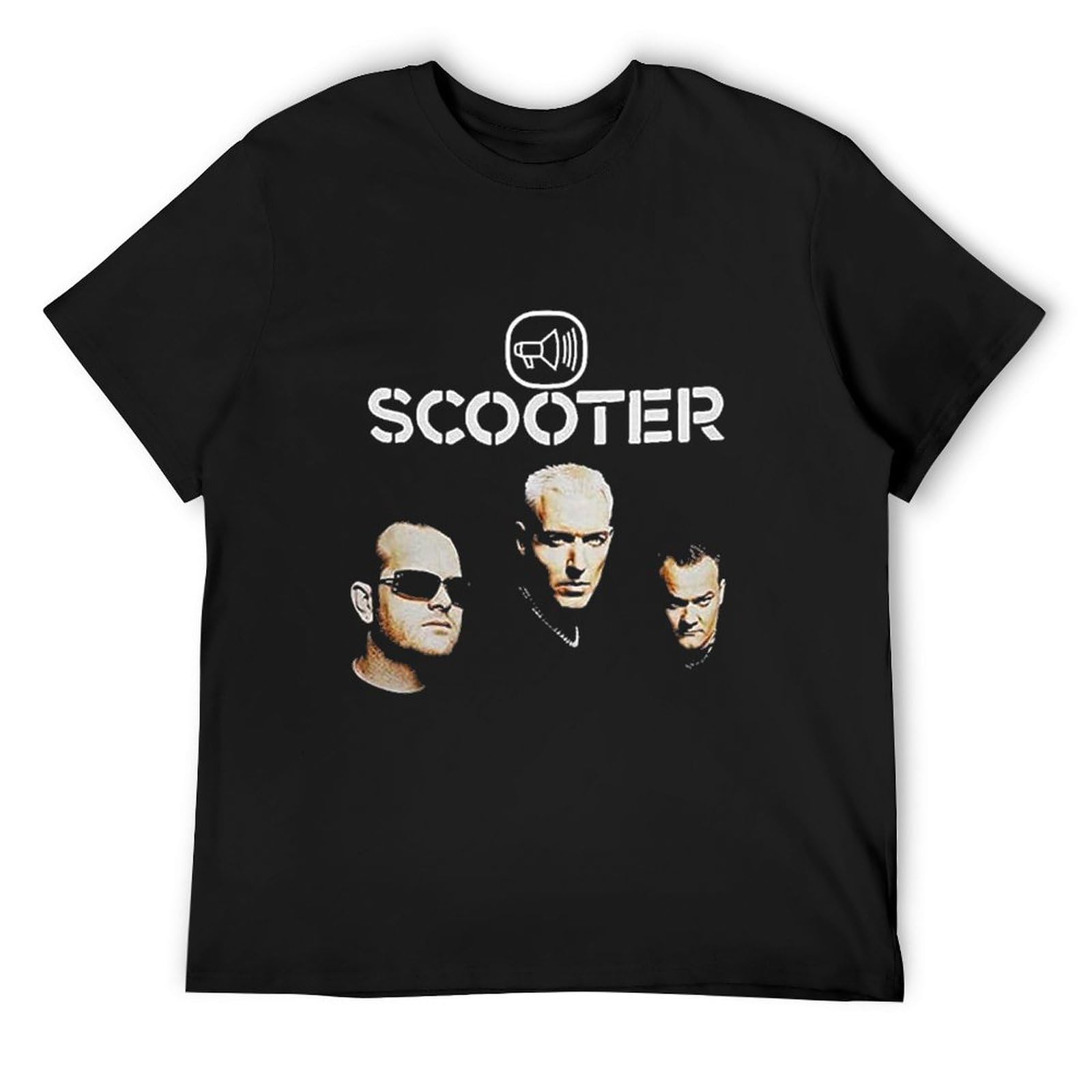 Scooter Poster Techno Hard Trance German Band Men Printed Tshirt Black Black L