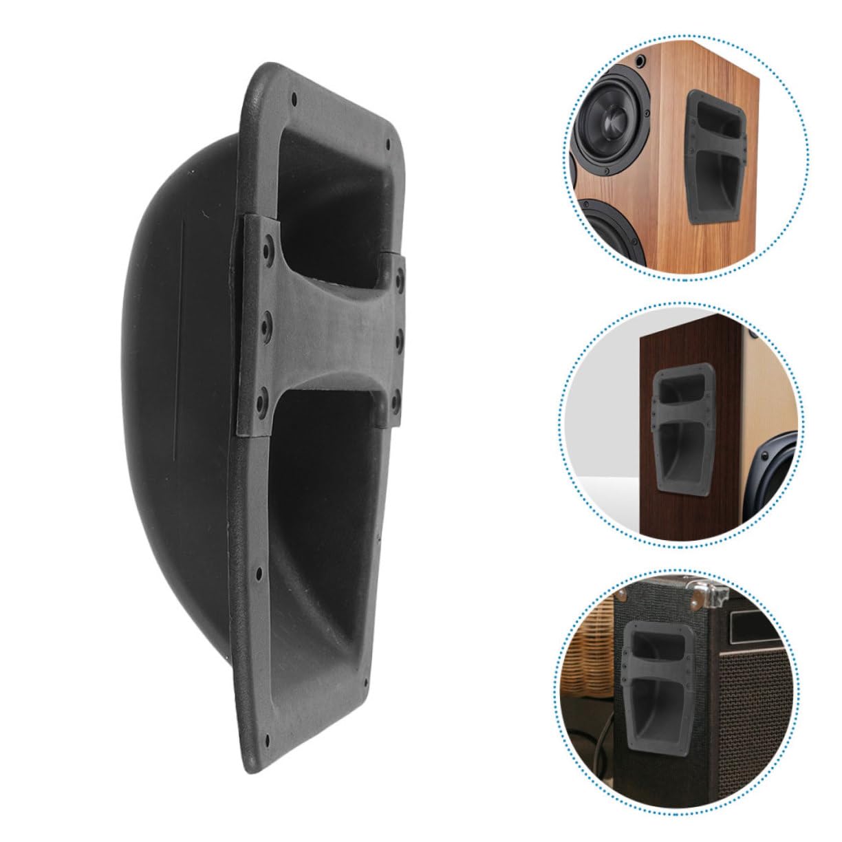 TOYANDONA Maniglia e Forma Semplice in Plastico per Altoparlante 4 Pezzi Nero Pratica e Resistente Design Classico per Sostituzione Maniglia Casse Audio da Palco