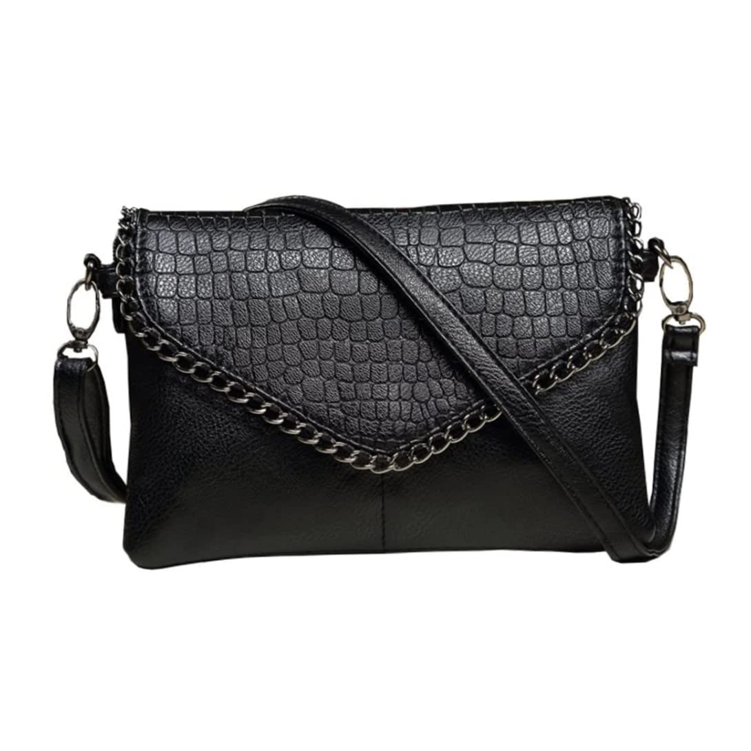 Sac à main de créateur vintage noir Snner en cuir rétro pour femme