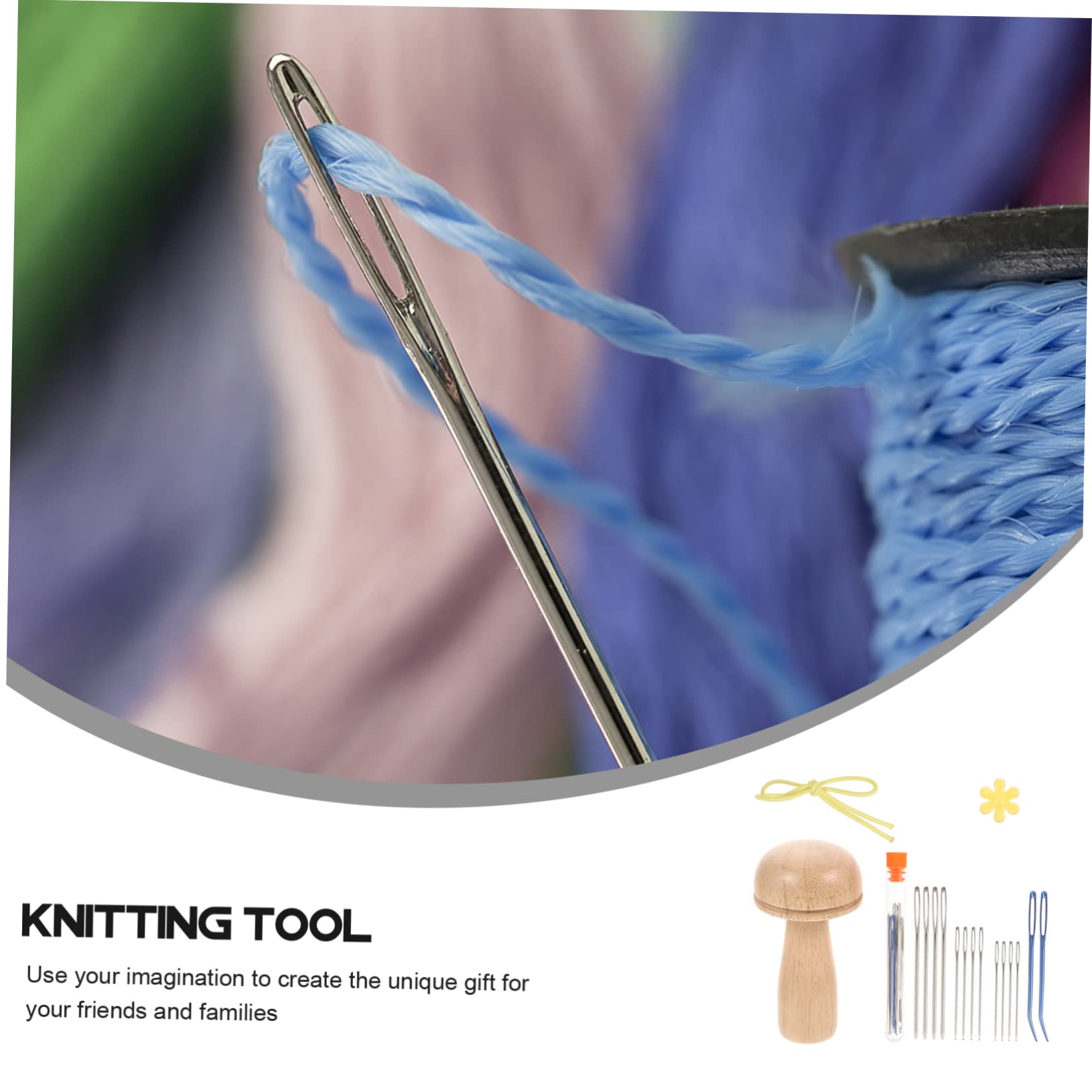 Ciieeo 3juegos Agujas De Tejer Profesional De Agujas Para Zurcir Herramienta Portátil Para Manualidades Costura Para Principiantes y Amantes Del Yarn Craft
