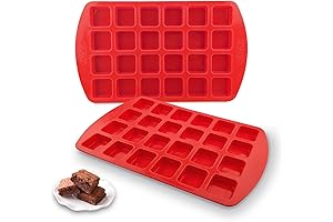 SILIVO Bite-Size Silicone Brownie Pan