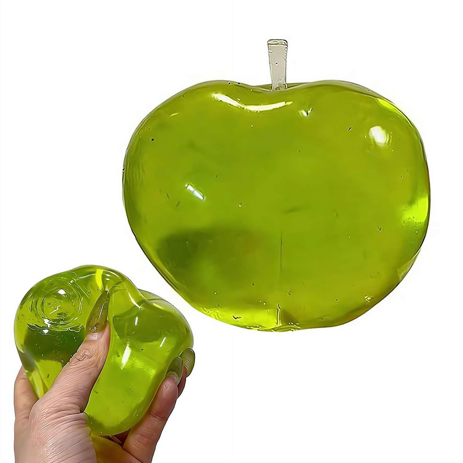 Apples Squishys Stress Ball, Squeeze Toy With Slow Rebound, Lifelikes Green Apples Shape Dumpling Squishys, Calming Anxietys Sensory Fidget For Office Home Travel (green)