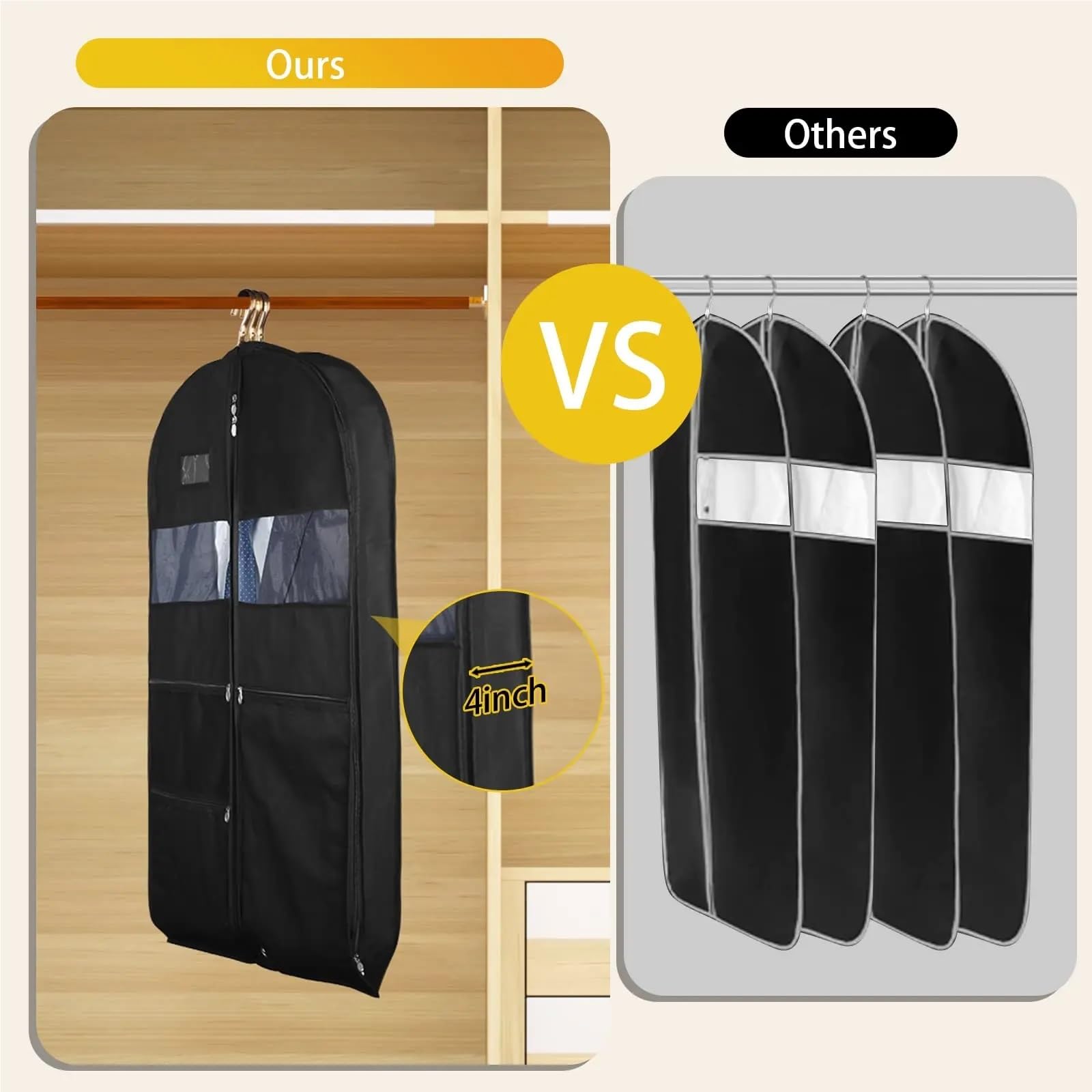 Sac De Danse Fille Housses à vêtements de voyage à suspendre, fermeture éclair double face, grandes poches en filet, rangement for vêtements de placard(2 PCS)