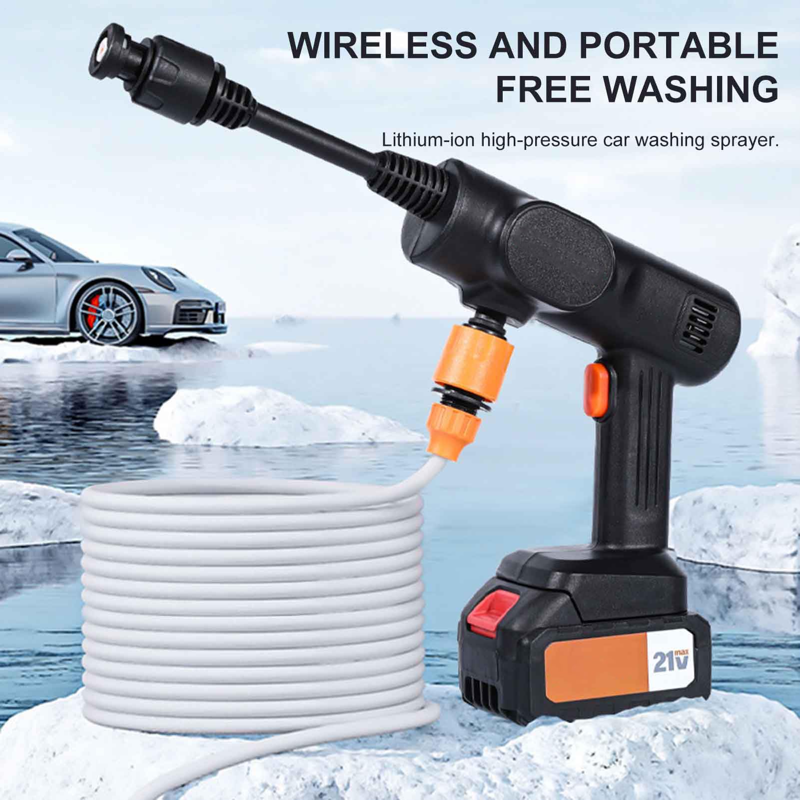 Lavadora a presión portátil | Pulverizador de Agua a presión - Accesorio de máquina de pulverización portátil para casa, Coche, Patio, Cubierta, Limpieza Exterior