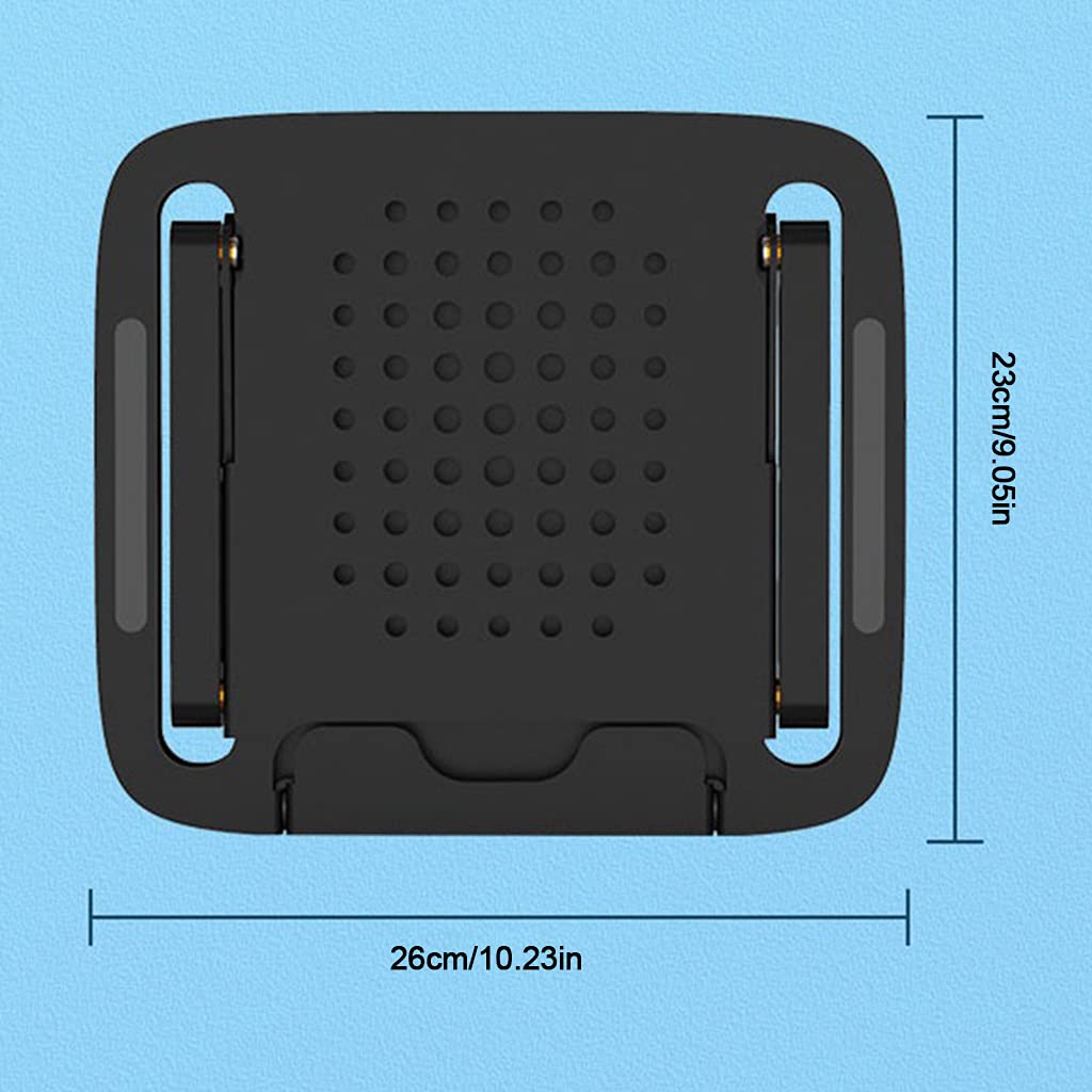 Supporto pieghevole in lega di alluminio per cuscinetto di raffreddamento, supporto da scrivania, supporto di raffreddamento regolabile per computer portatile, supporto verticale per laptop