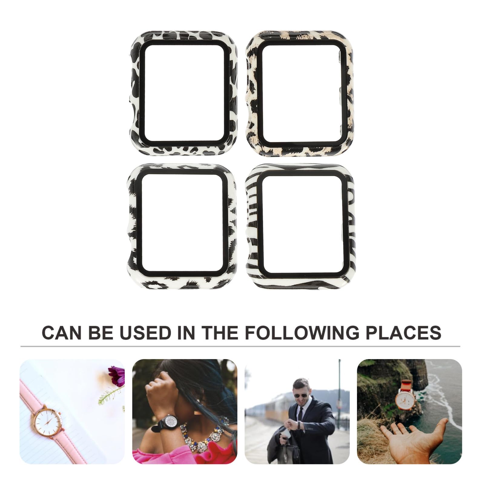 Mikikit 12pièces Coque De Résistante Aux Rayures pour Montre Compatible avec Motifs Modernes Et Élégants Complète La Poussière Et