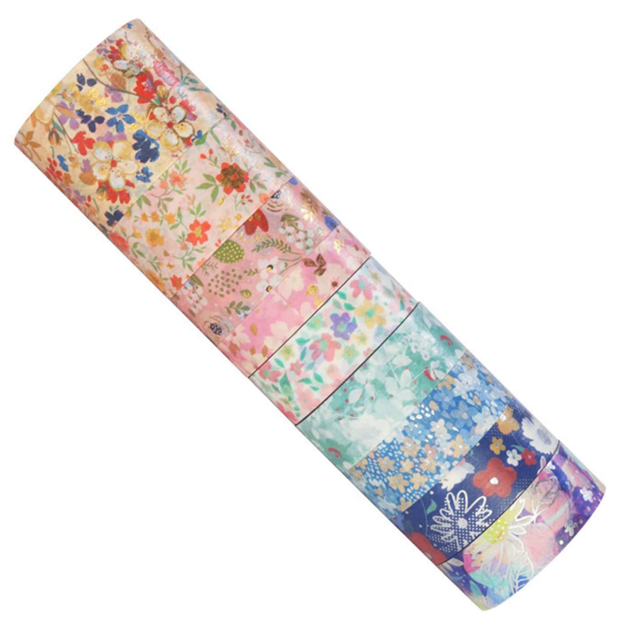 Artibetter 3 Sätze Diy Washi Tape Mit Frischen Blumenmustern Dekorative Klebebänder Für Scrapbooking Journaling Und Bastelprojekte Handgefertigte Designs Für Gestaltung 9 Rollen * 3