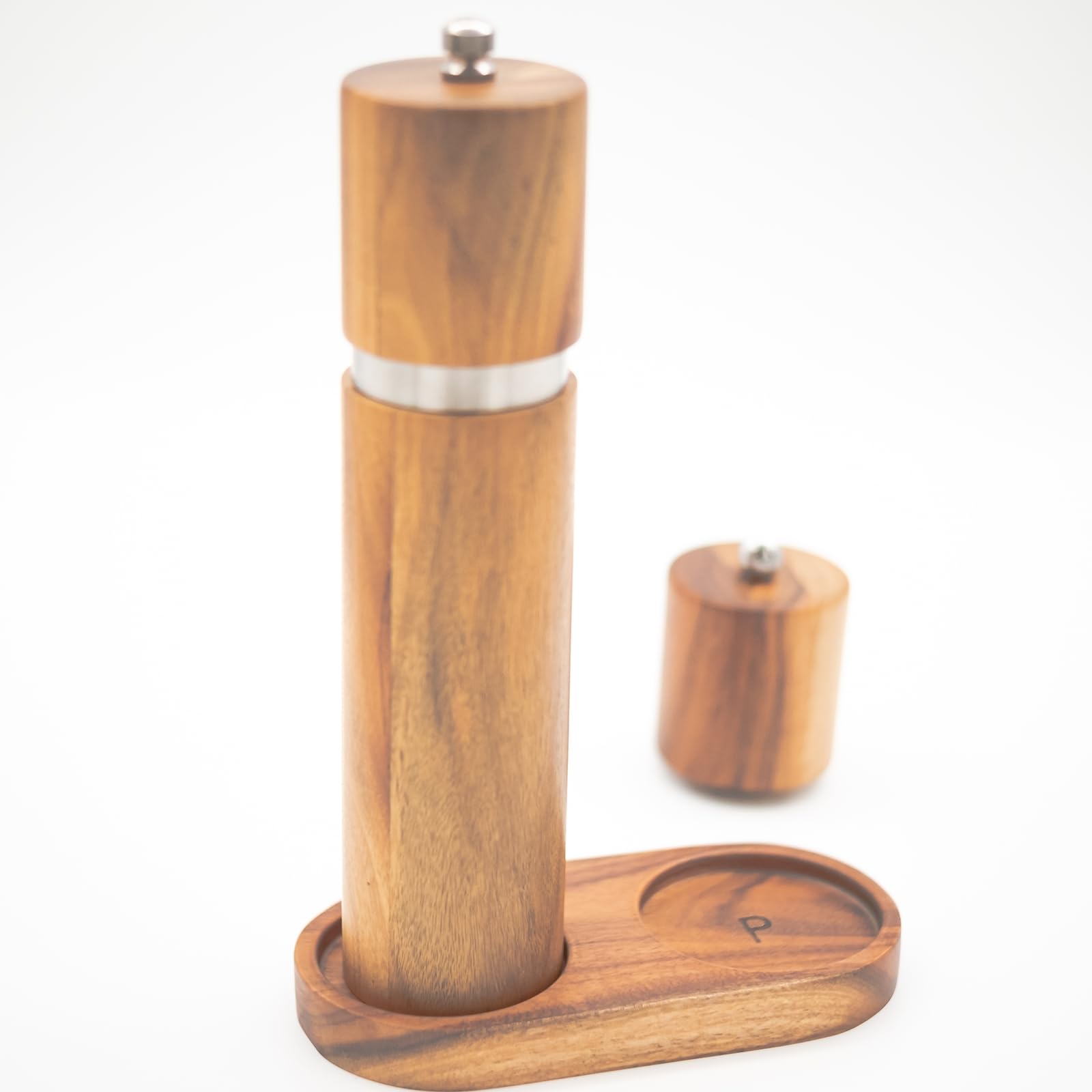 Haramgcourt Acaciahout Kruidenmolen 22 Cm Peper En Zout Molen Hout Pepermolen Acacia Wooden Salt Pepper Mill