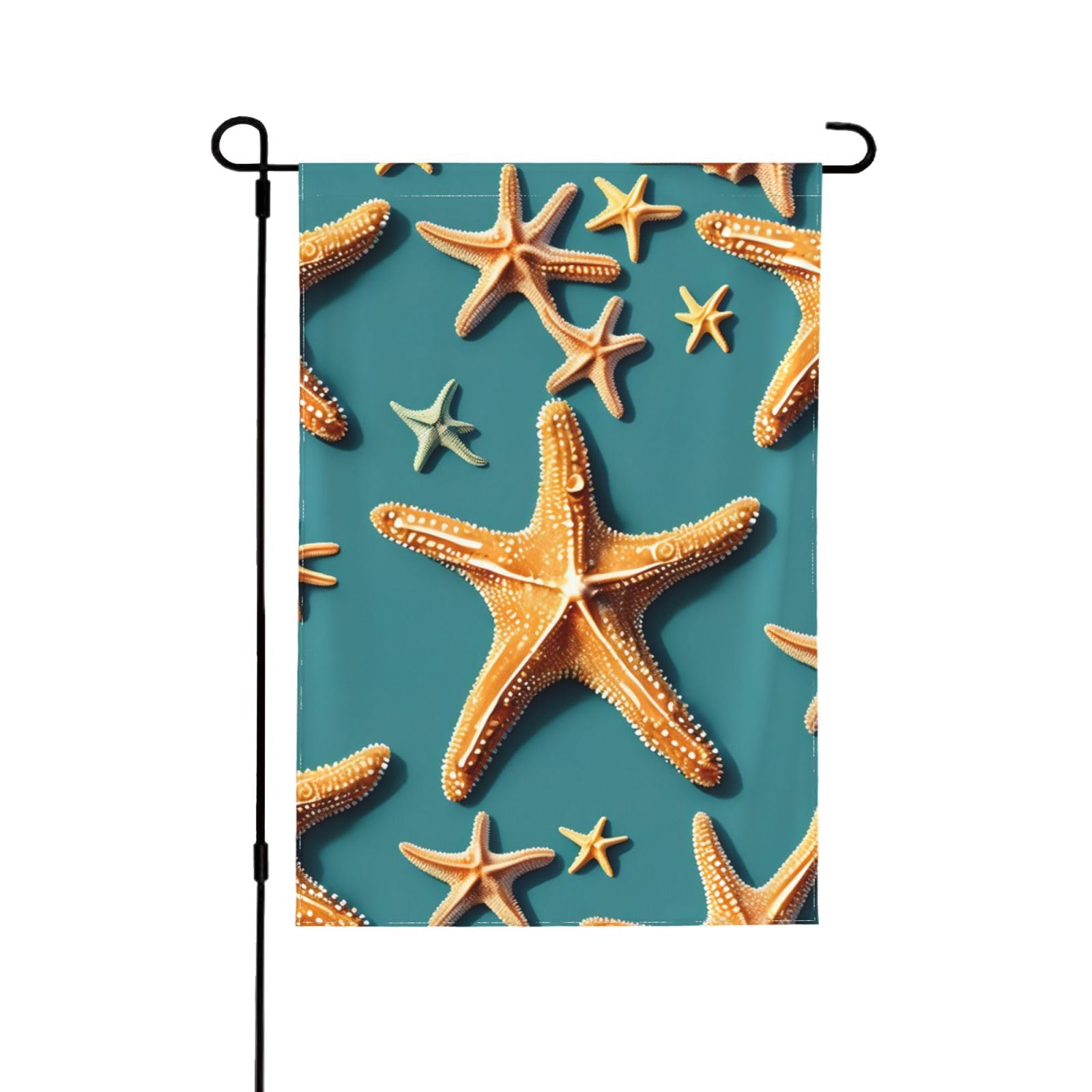Drapeaux de plage extérieurs avec étoile de mer pour décoration de jardin toutes saisons