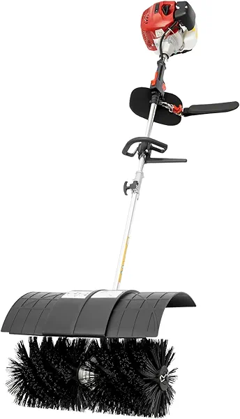 Helrgelrn 52CC Gas Handheld Sweeper Broom, 2 Stroke Gas Powered Broom with Protective Guard, 1700W 2.3HP Artificial Lawn Sweeper Cleaner Tools for Cleaning Snow Driveway Turf Lawns Sidewalks