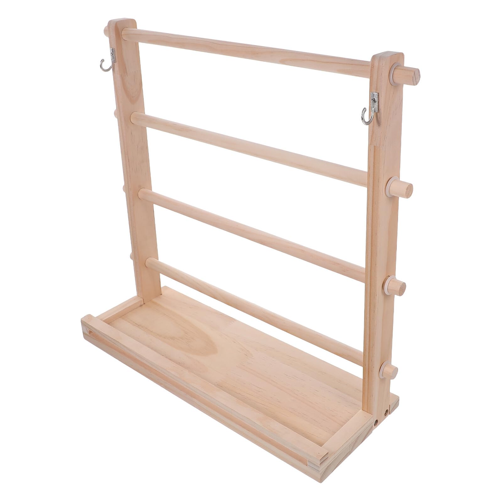 Uonlytech Organizador de Cintas de Madera Ranuras para Carretes Soporte Portabobinas para Costura y Manualidades Estante de Almacenamiento para Hilos y Rollos Adecuado para Taller