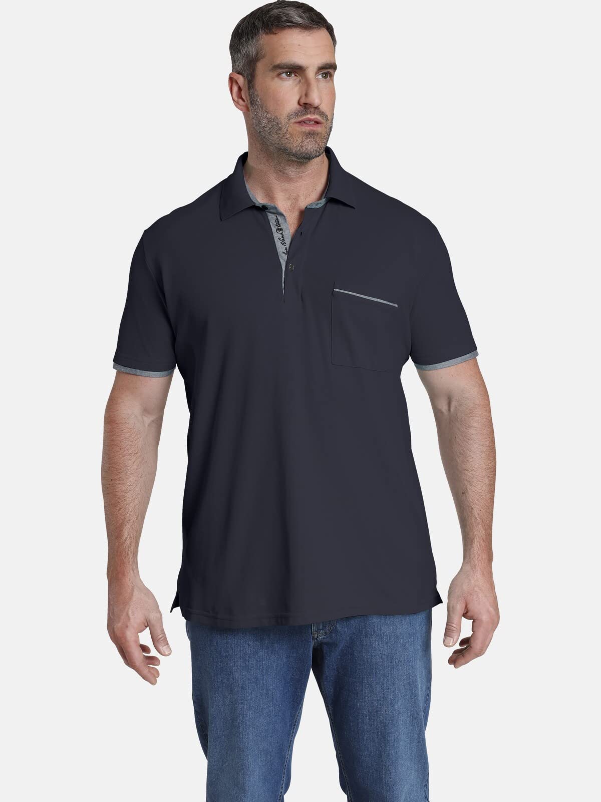 Jan Vanderstorm Herren Poloshirt Melker | | kurzarm Polohemd | reine Baumwolle | große Größen L-7XL