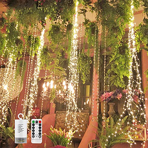 4 Pack 880 LED Battery Operated Firefly Bunch Lights, Remote