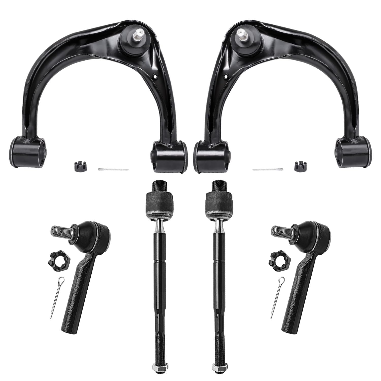 Detroit Axle - Front Upper Control Arms Inner Outer Tie Rods Replacement