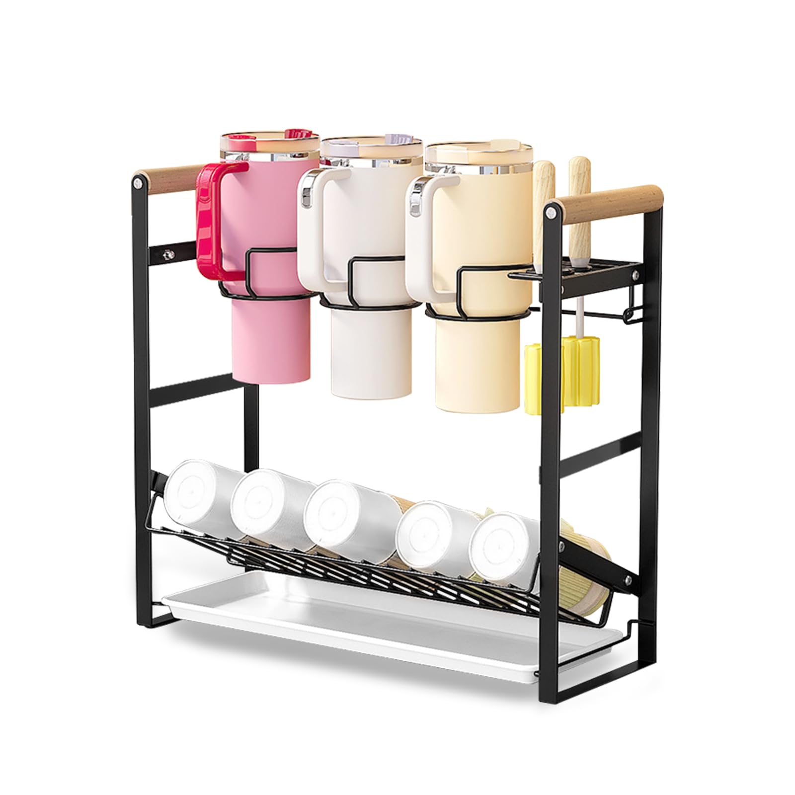 Stanley Cup Flaschenregal, Stanley Kaffeetassehalter Organizer, Metall Arbeitsplattenhalter-Display-Rack, Multifunktionales Tassenständer, Passend für Küche, Büro und Haushalt-Becherhalter Küche, Haushalt & Wohnen