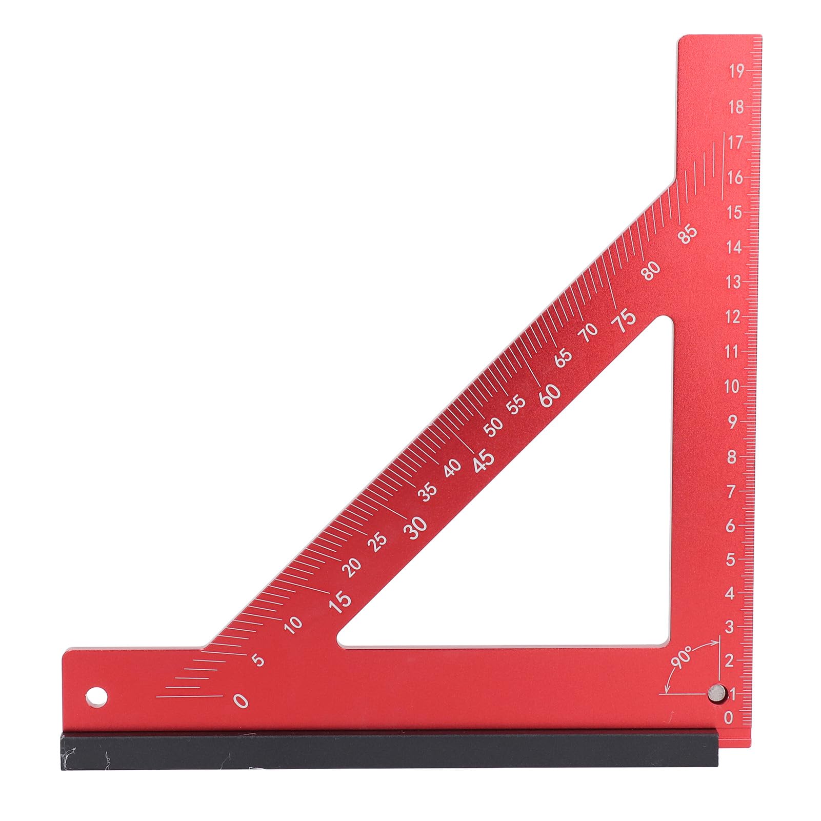 Carpenter Square Aluminum Alloy 90 Degree Multifunctional Rafter Square for Woodworking Projects Construction Site